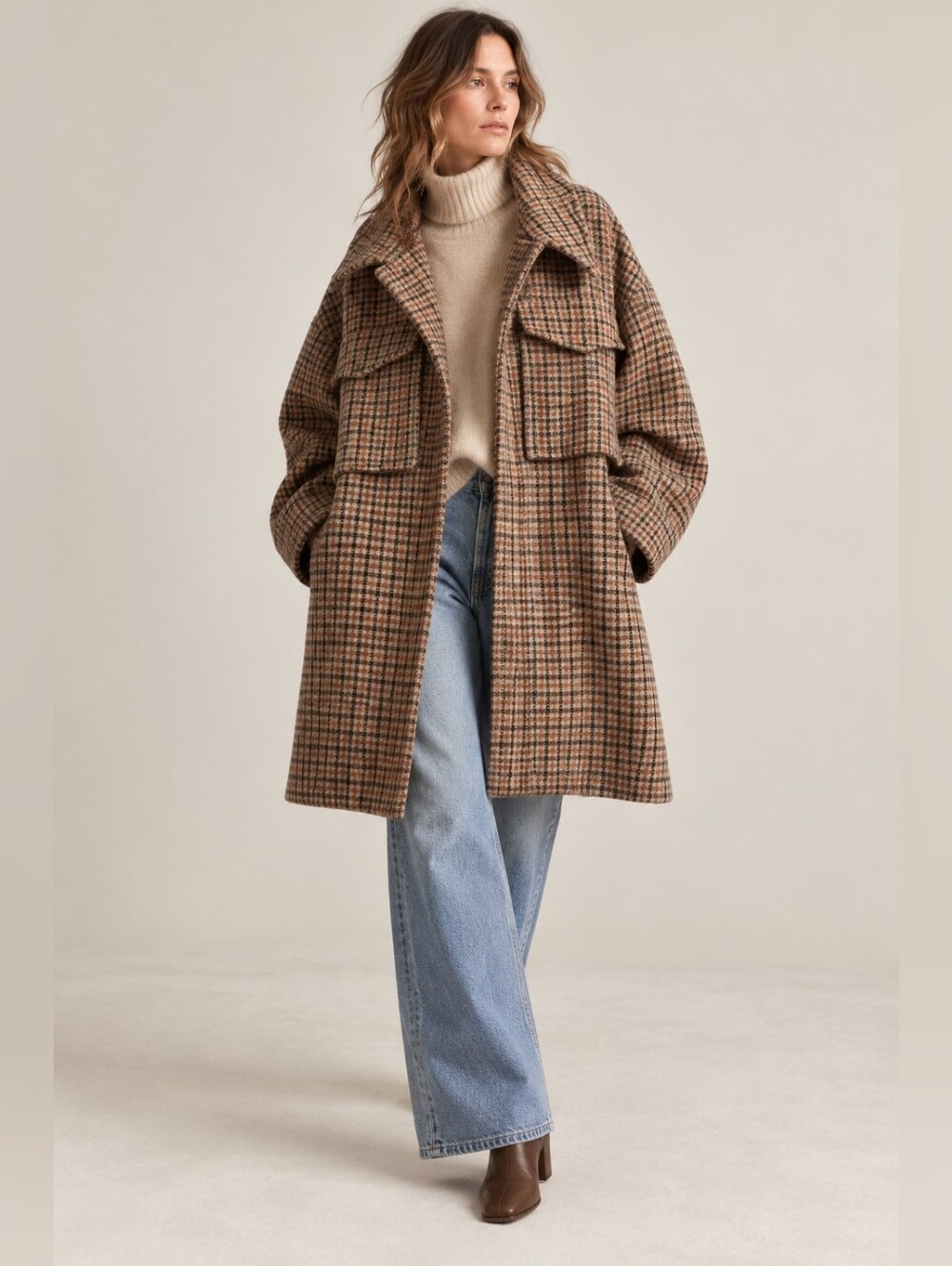 NWT A.L.C. Micah Oversized Wool Houndstooth Coat MSRP $1096 Sz Medium